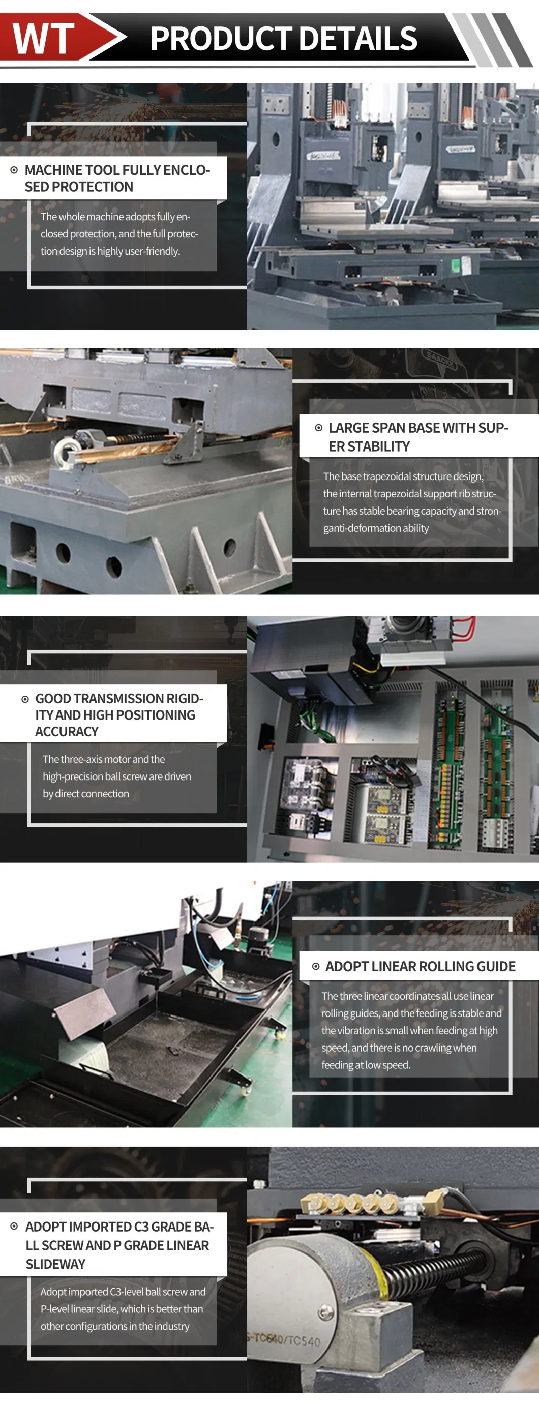 12000rpm High Speed 5 Axis Vertical CNC Milling Drilling Tapping Machine Center for Machining Parts